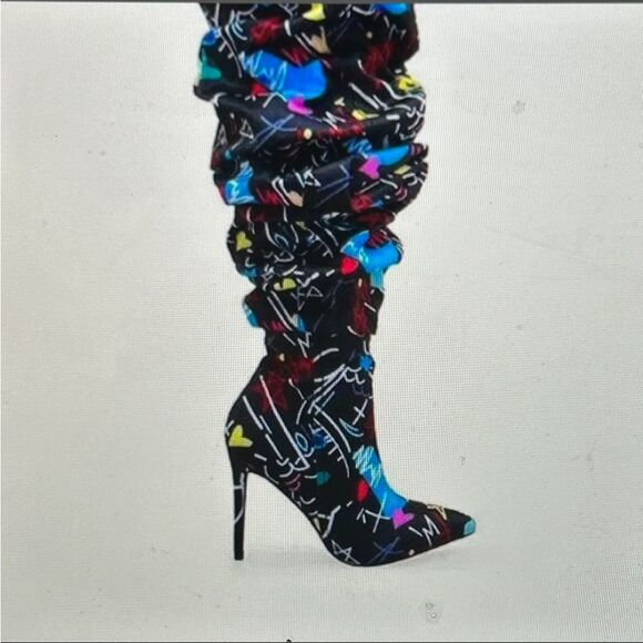 Lemon drop privileged Heels Thigh high Womens Size 8 Stunning - Picture 12 of 12